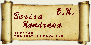Beriša Mandrapa vizit kartica